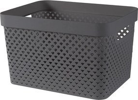 Tmavosivý plastový úložný box 35,5x26x22 cm Pure – Curver