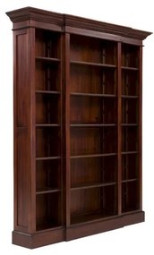 furniture-nabytek.cz - Masívna knižnica Cambridge I z mahagónu, lakovaná, hnedá – 168×34×210 cm