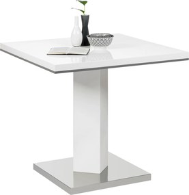 XXXLutz JEDÁLENSKÝ STÔL, sivá, biela, farba ušľachtilej ocele, 80/80/76 cm Carryhome - Stoly - 000758008501