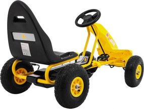 Ramiz Motokára Champion pre deti 3+ Žltá + Nafukovacie pneumatiky + Nastaviteľné sedadlo + Ručná brzda