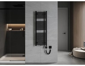 Mexen Ares, elektrické vykurovacie teleso 1200x400 mm + vykurovacia tyč 400 W, čierna, W102-1200-400-6400-70
