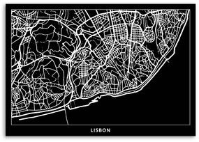 Gario Obraz na plátne Plán mesta Lisabon Rozmery: 60 x 40 cm