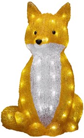 LED svetelná dekorácia líška, napájanie: sieťové, studená biela, výška: 40 cm