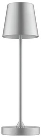 Brilliant - LED stmievateľná nabíjateľná dotyková stolová lampa ELORA LED/2,5W/5V 2700K IP44 strieborná