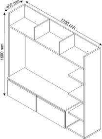 TV stena Douglas, dub artisan