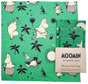Voskované obrúsky Moomin Tending the earth, 3ks