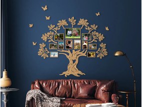 drevko Fotorámik Strom života s motýľmi Rozmer obrazu: 120 x 138 cm, Farba dekorácie: Čierna