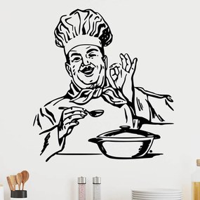 Veselá Stena Samolepka na stenu na stenu Kuchárova špecialita Farba: černá