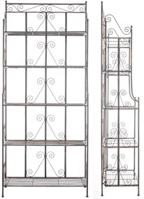 Kovová polica regál Caria - Bronzová