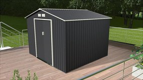 Záhradný domček plocha 277 x 255 cm (šedá)