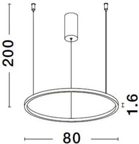 LED luster Tarquin 80 biele