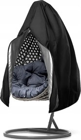 Ochranný obal na závesné kreslo KOKON 250x165 cm, čierny