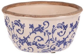 Keramický obal na kvetináč retro štýl, 21 x 11 cm