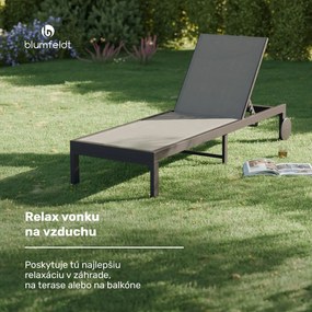 Blumfeldt Lucca Lounge ležadlo, nosnosť 120 kg, 5-stupňové, vodoodpudivé