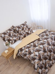 Bavlnené obliečky Renforcé – Taisa čierna/zlatá