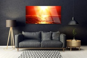 Obraz plexi Západ slnka more vlna 120x60 cm