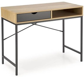 Písací stôl B-50 dub zlatý/čierna