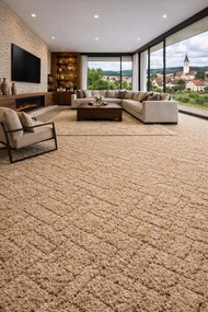 ITC, Koberec metráž Nicosia 54, na mieru, šíře 4m,5m, béžová, filc, chodba / predsieň