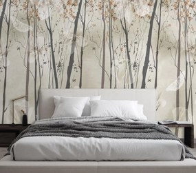 Gario Fototapeta Stromy, kvety a motýle Materiál: Vliesová, Rozmery: 250 x 175 cm