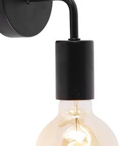 Moderná nástenná lampa čierna 15,5 cm - Facile