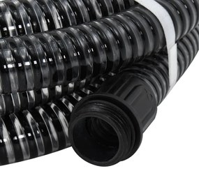 Odsávacia hadica s mosadznými spojkami, čierna 1,1" 5 m, PVC