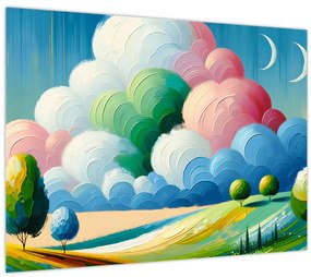Obraz - Krajinka s mrakom (70x50 cm)