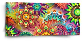 Sablio Obraz Farebné obrazce - 110x50 cm