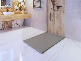 Erga Almac, SMC sprchová vanička 120 x 80 x 3 cm, šedá matná, ERG-GMA-AL-80120G