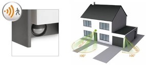 Philips - Vonkajšie nástenné svietidlo so senzorom BRIDGE 1xE27/15W/230V IP44