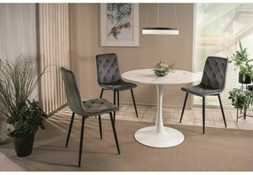 Sametová jídelní židle Jerry černá