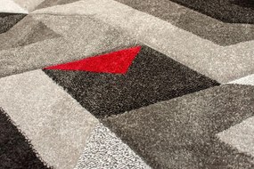 Flair Rugs koberce AKCIA: 120x170 cm Kusový koberec Hand Carved Aurora Grey / Red - 120x170 cm