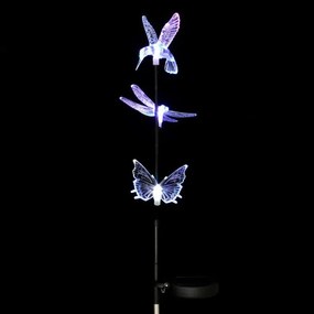 Garthen 539 Dekoratívne záhradné solárne LED osvetlenie - motýľ, kolibrík, vážka