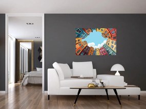 Obraz - Medzi domami (90x60 cm)
