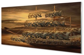 Obraz plexi Morská loď mraky 120x60 cm