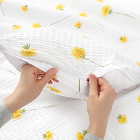 Goldea krepová obliečka na vankúš - púpavy 40 x 40 cm