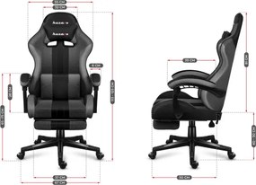 Herná stolička Force - 4.7 sivá mesh