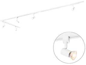 Inteligentný koľajnicový systém biely 1-fázový 5-svetlo vrátane Wifi GU10 - Jeany