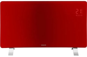 Sencor - Inteligentný elektrický priamy ohrievač/konvektor 1200/2400 W, 230 V, IP24, Wi‑Fi, červený