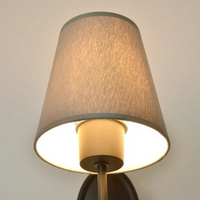 Nástenná lampa MALBO 1xE27/15W/230V šedá/čierna