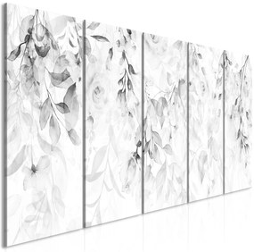 Artgeist Obraz - Waterfall of Roses (5 Parts) Narrow - Third Variant Veľkosť: 225x90, Verzia: Na talianskom plátne