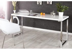 PC - stolík 21141 140x60cm Biely vysoký lesk  - Komfort-nábytok
