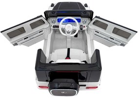 Detské autíčko s elektrickým pohonom 4x4 Mercedes Benz EQG - biele