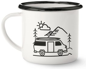 Smaltovaný hrnček na kávu, 380 ml