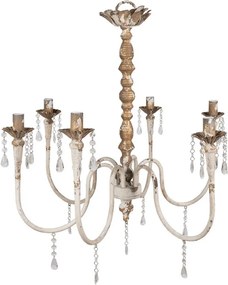 Béžový antik stropný luster Auréli - 72*72*67 cm E14/ 6*25W