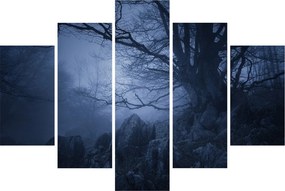 Obraz temného lesa (150x105 cm)