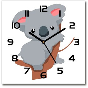 Sklenené hodiny štvorec Koala na strome pl_zsk_30x30_c-f_66617317