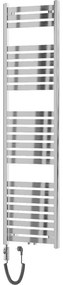 Mexen Uran, elektrické vykurovacie teleso 1800x500 mm + vykurovacia tyč 900 W, chrómová, W105-1800-500-2900-01