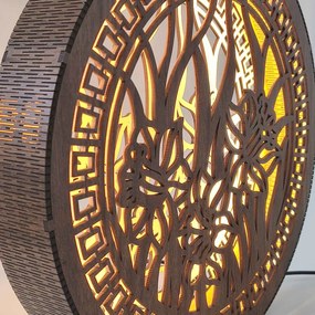 Stolná lampa z dreva Narcis | DAFFODIL: HDF - Orech 20 cm 4793-115248 LED0614