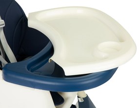 EcoToys Vysoká stolička na kŕmenie 2v1 - modrá