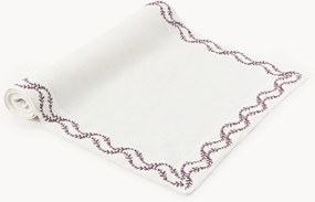 Behúň z vypraného ľanu's ručnou výšivkou Ivy